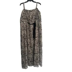 Lane Bryant Women's Size 22/24 Summer Dress Maxi Removeable Straps Animal Print